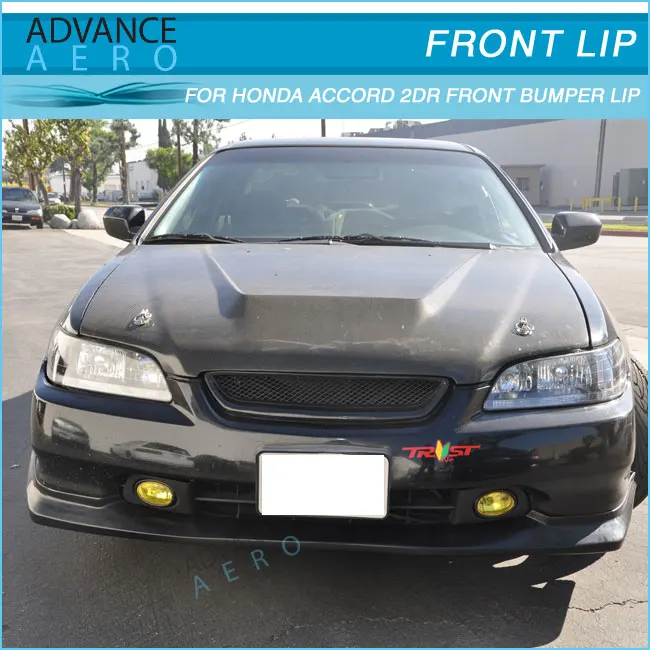 For 98 00 Honda Accord 2 Door Coupe Sport Style Front Bumper Lip