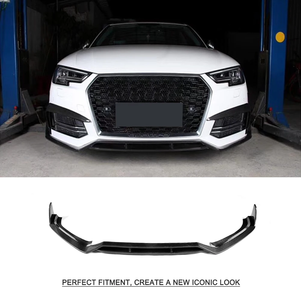Для Audi S4 A4 B9 S Line передний бампер спойлер сплиттеры углеродный волоконный фартук Защитная крышка