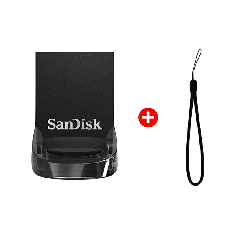 USB флеш-накопитель SanDisk FIT, USB3.1, 256 ГБ, 128 ГБ, 64 ГБ, 32 ГБ, 16 ГБ, флеш-накопитель, usb флешка, u-диск, флешка, 64 ГБ для ПК
