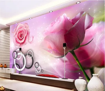 

Custom photo Non-woven mural 3d wallpapers for living room picture Large rose TV setting painting 3d wall murals wallpaper