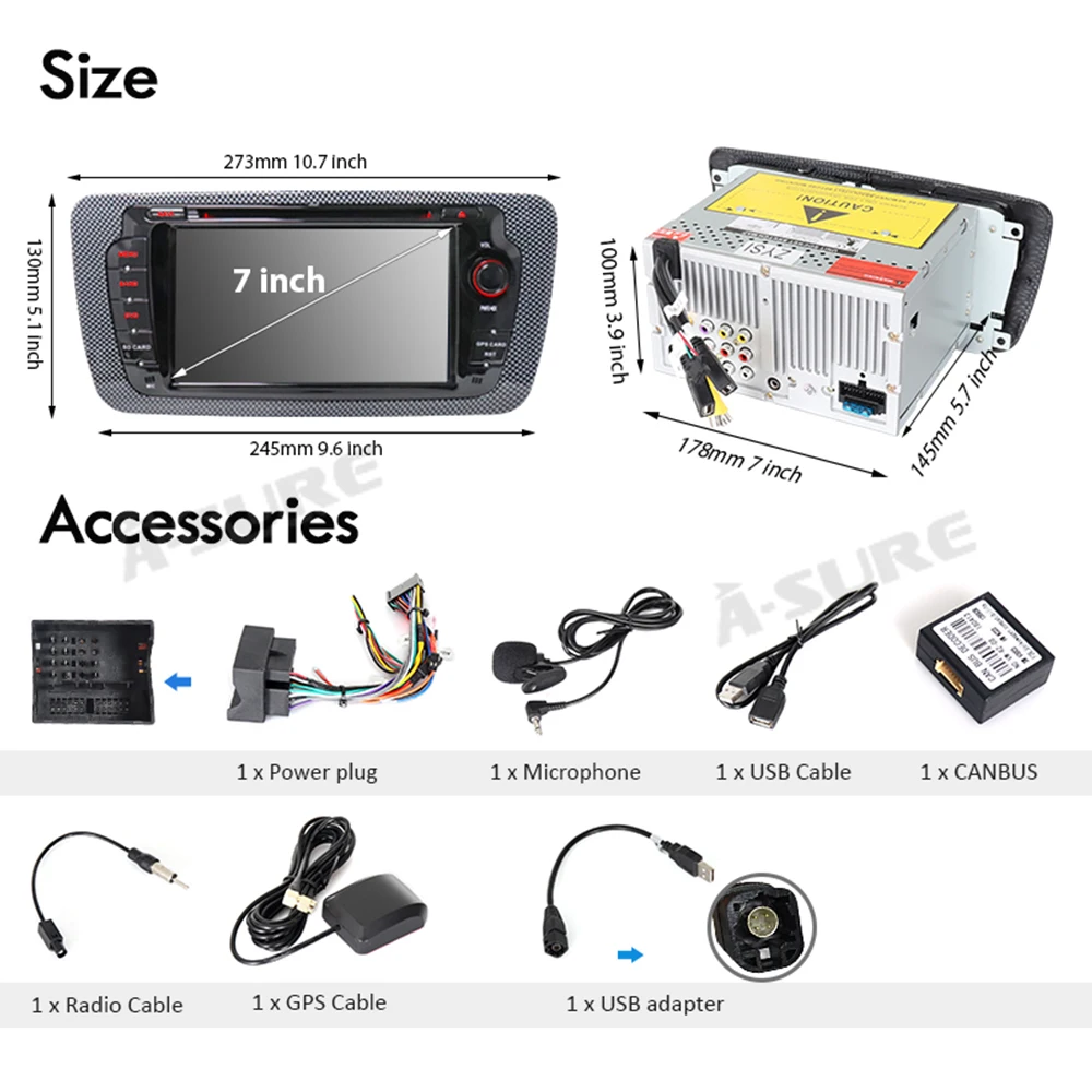 Discount A-sure 2 Din Car Auto Radio GPS DVD Player Navigation For Seat Ibiza 2009 2010 2011 2012 2013 with GPS 3G Bluetooth Multimedia 5