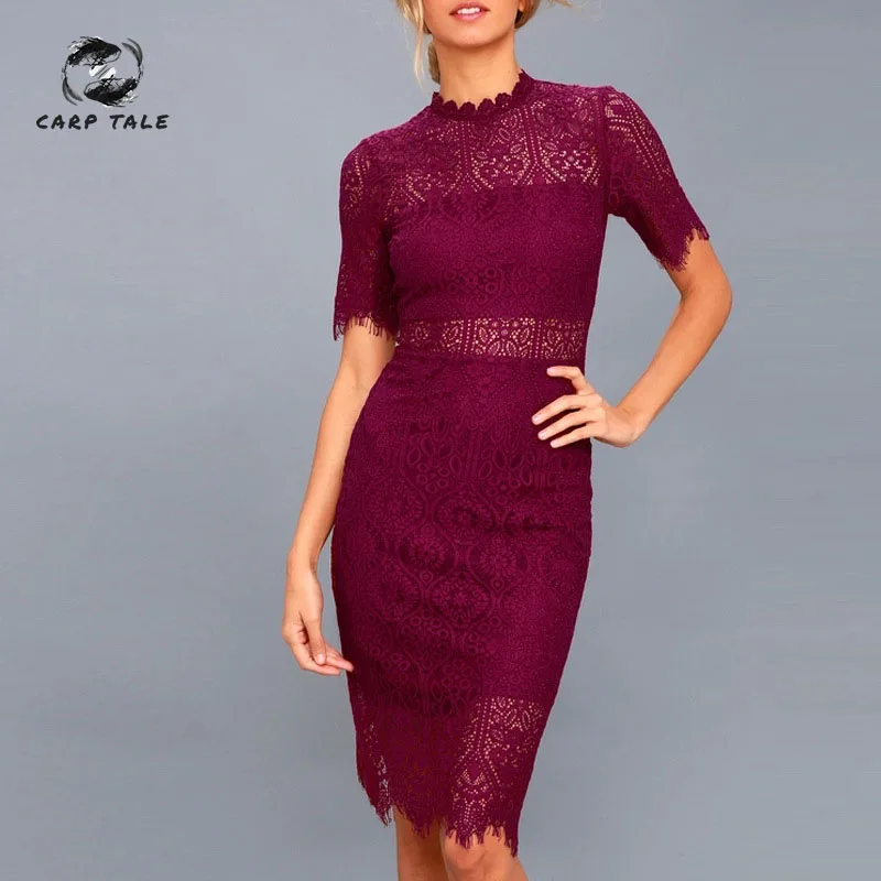 

CARP TALE sexy white women's summer dress 2019 backless ruffled cotton lace dress retro vacation beach short female dress