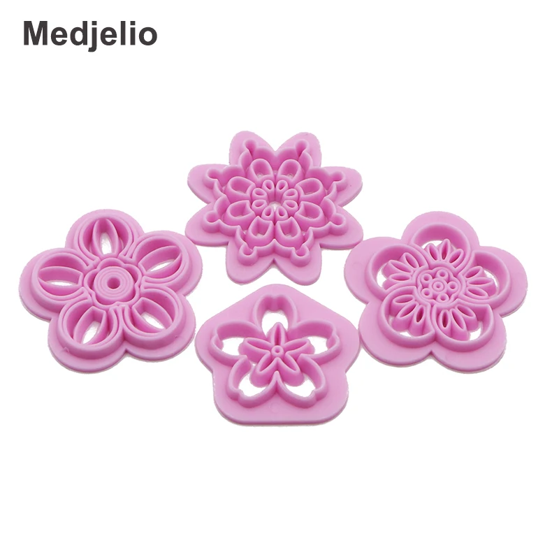 Medjelio 4 шт. форма для торта цветок Снежинка выпечки Кондитерские инструменты