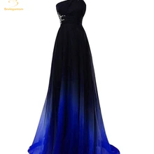 Bealegantom новые градиентные синие шифоновые Выпускные вечерние платья расшитые бисером Большие размеры Омбре Вечерние платья Vestido Longo QA1395