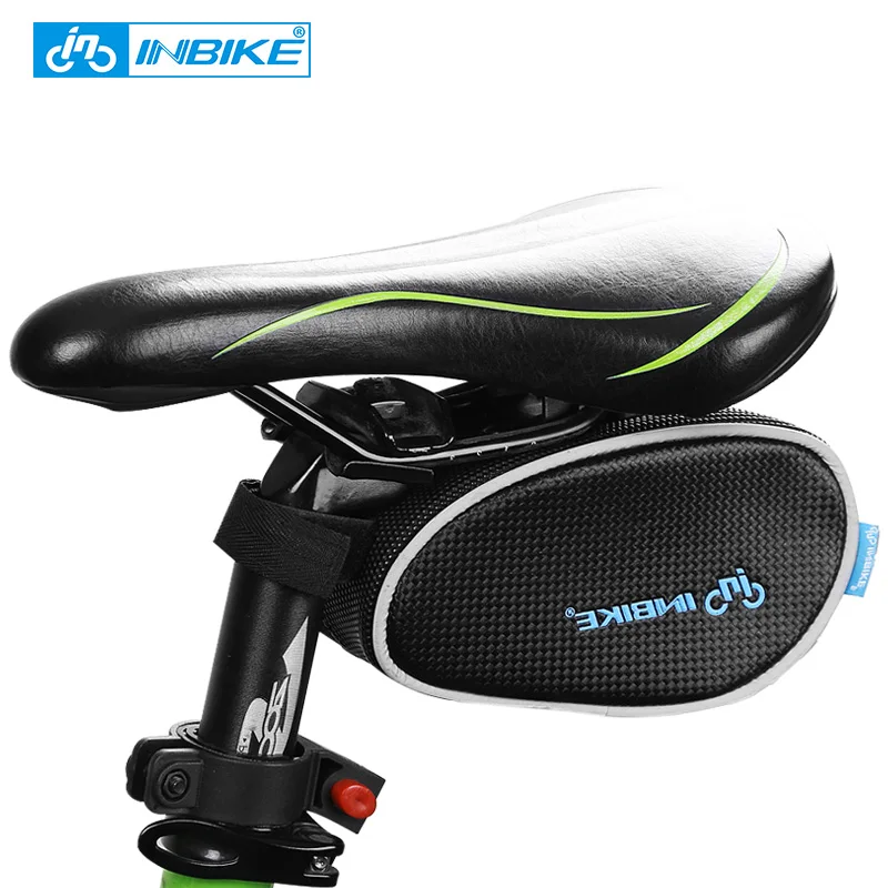 

INBIKE Bike Bag PU Bicycle Tail Bag Water Resistant Seatpost Bag IB536/575