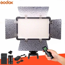 Godox LED308C II 3300K-5600K LED Video Light Lamp + RemoteAC power adapter + Battery +FM50 Charger for DV Camcorder Camera