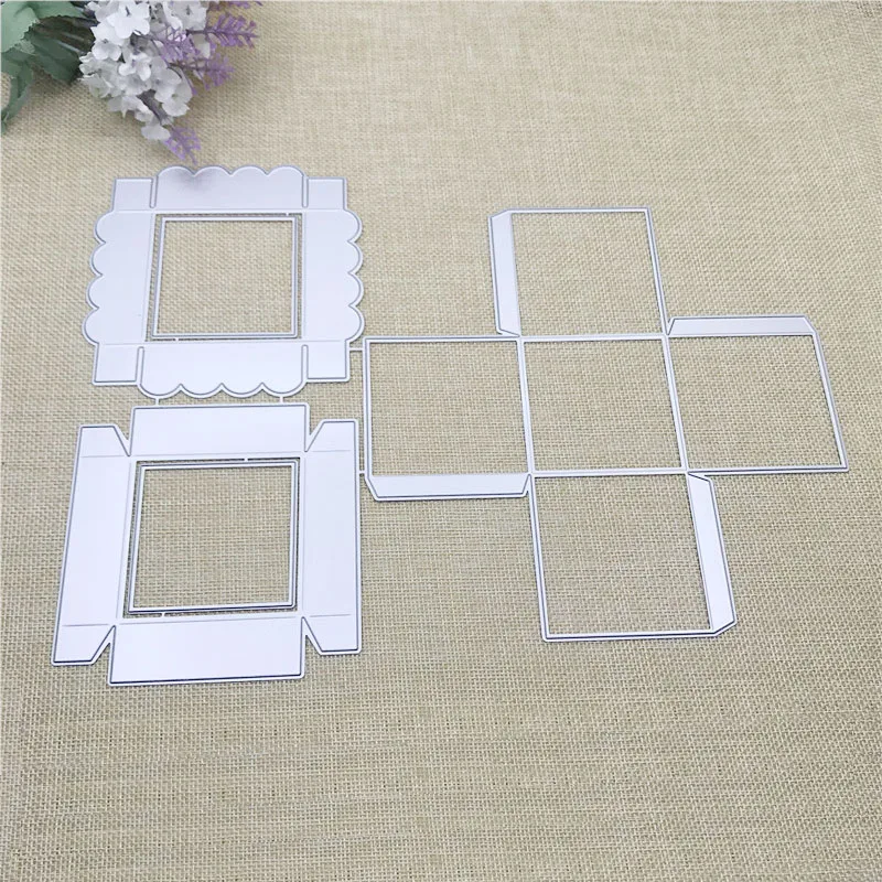 

Julyarts 288*212mm Box Die Metal Cutting Die Stencil For Scrapbooking Stamps DIY Card Making Die Metal Crafts Die Cut Stitch