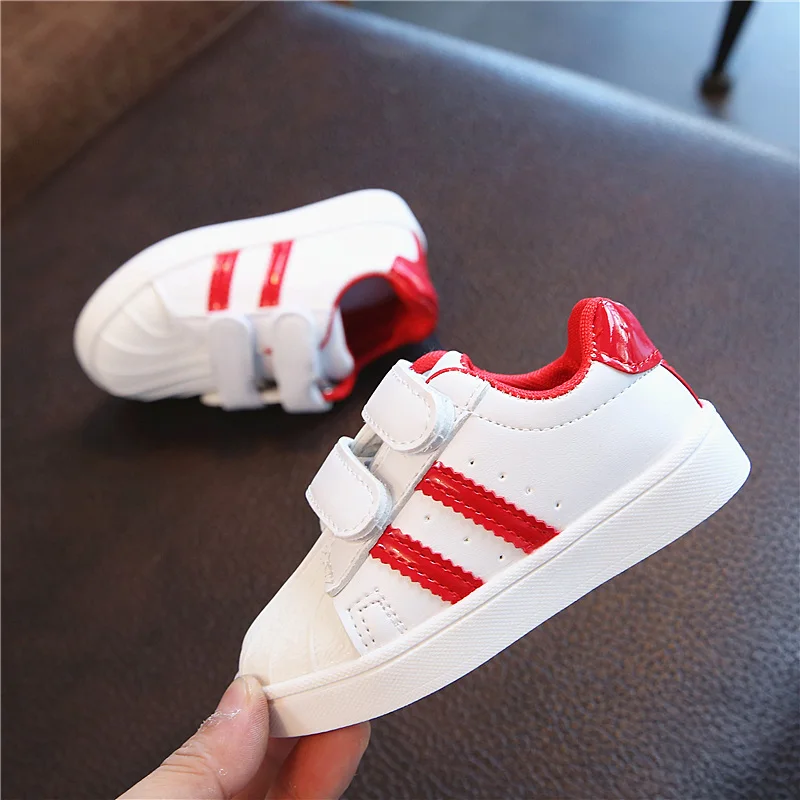 New Toddler Shoes Fashion White Boys & Girls Shell Shoes Little Kids Sneakers Sports Soft Bottom For Baby Size 21-30