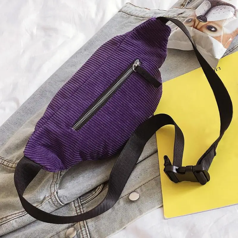 Винтажная Вельветовая поясная сумка для женщин и девочек, нагрудная сумка с ремнем, женская модная сумка-мессенджер на плечо, поясная сумка Heuptas Pochete