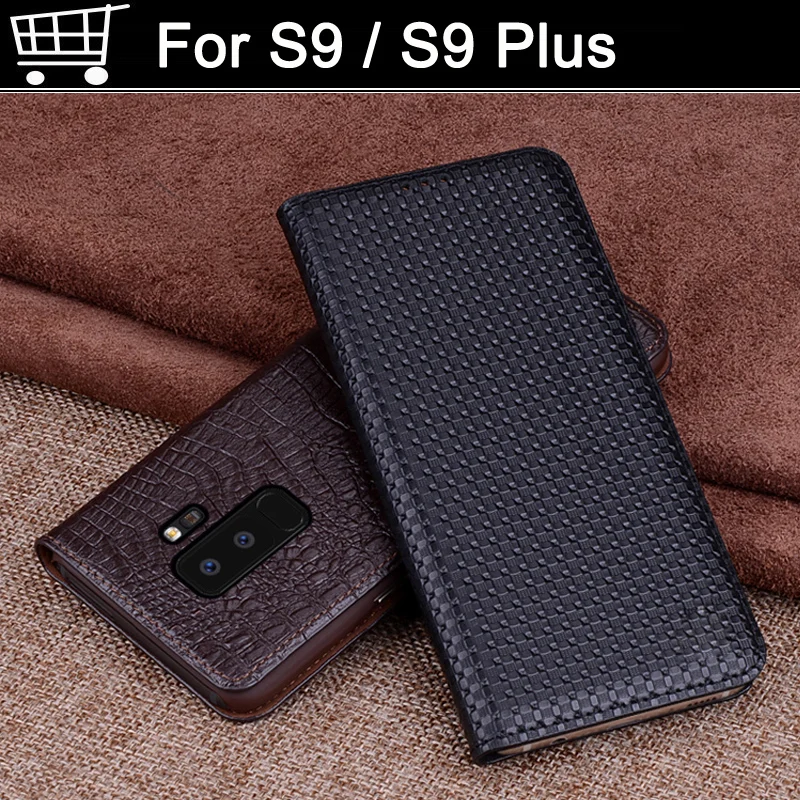 

Genuine Leather back case cover For for Samsung Galaxy S9 / S9 Plus coque capas flip case shell cover For S9 S9 Plus +