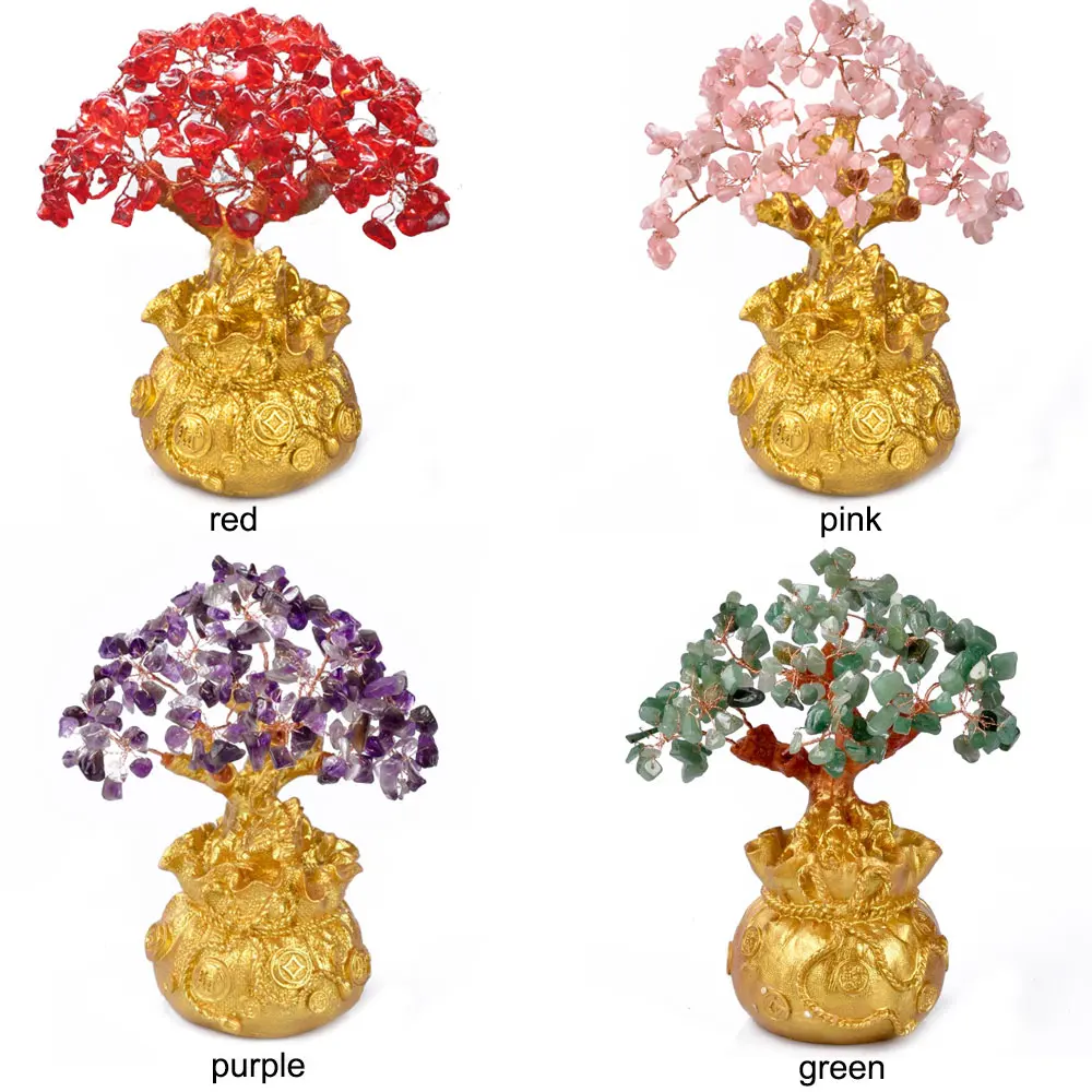 Money Spinning Tree Ornament Fortune Delicate Crystal Purse Hotel Celebration Business | Дом и сад