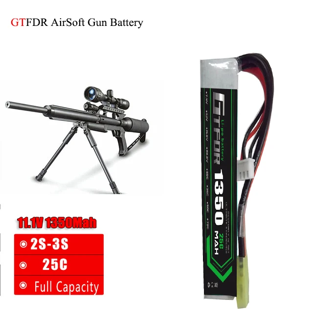 Полимерная литий полимерная батарея GTFDR Power 11 1 В 1350 мАч 25C max50C 3S для Mini Airsoft|Детали и