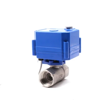 

manual switch indicate CWX-25S 1" 220v two way ss304/316 mini actuator motorized water flow ball valve