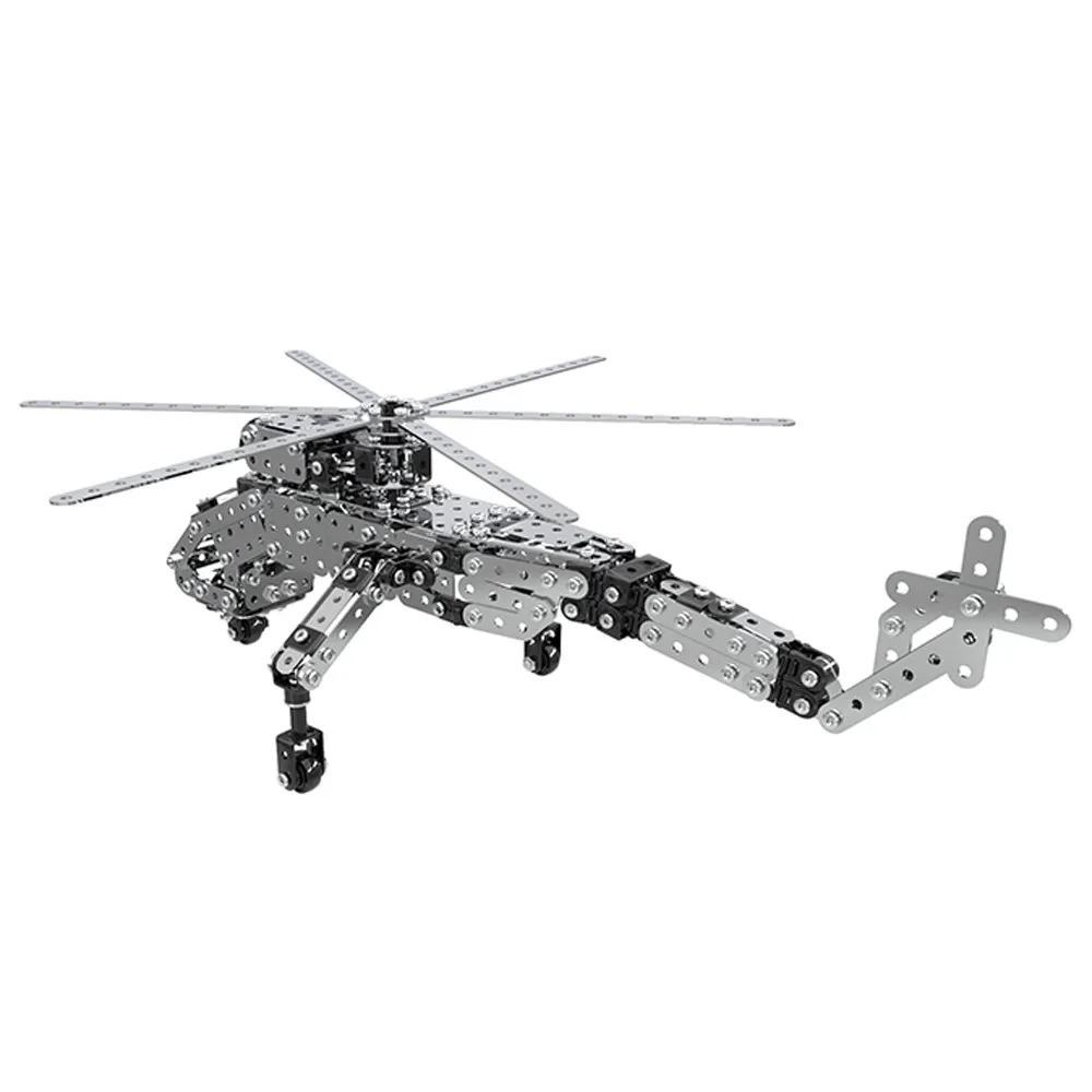 660 шт. модель вертолета строительные наборы DIY строительный набор игрушка металлический блок малыш обучающая игрушка изысканный подарок металлический сувенир