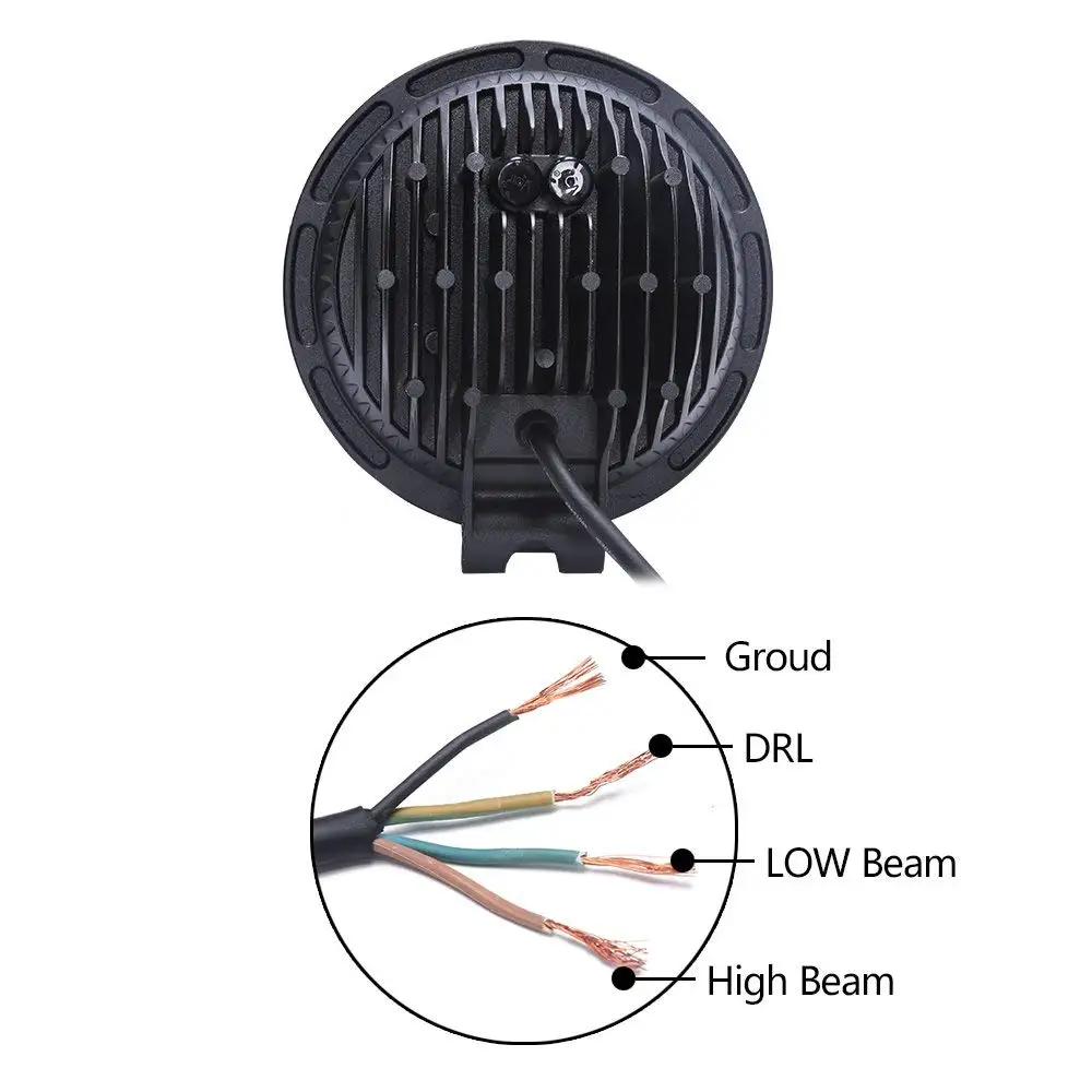 7 дюймов 105 Вт светодиодный головной светильник с высоким и низким лучом светодиодный рабочий светильник с DRL парковочный светильник для jeep wrangler land rover concoration, Camping