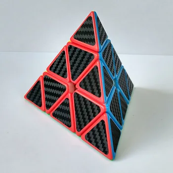 

Triangle Classic Professional Pyraminx Magic Cube Durable Carbon Fiber Membrane Smooth Speed Pyramid Magic Cubes Puzzle Kids Toy
