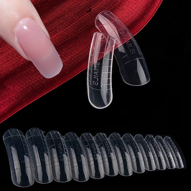312PCS+ Box Fake Nails Clear French Full Cover Acrylic ...