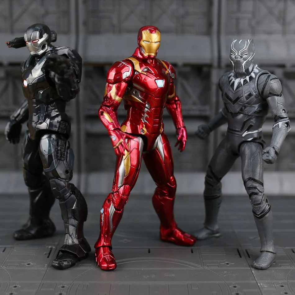 

Disney Marvel 7" Legends Civil War Iron Man Captain America Black Panther Vision Falcon Iron Man PVC Action Figure toy