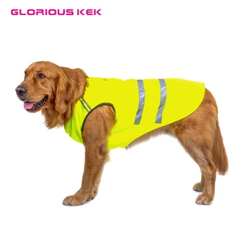 

GLORIOUS KEK Reflective Dog Clothes Fluorescent Safety Dog Vest Police Dog Coat Outdoor Walking Security Pet Dog Clothing S-5XL