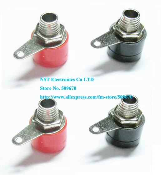 

Free Shipping/5PAIRS(10pcs)/Good Quality 4mm Banana Jack Binding Post 2 colors Red & Black New