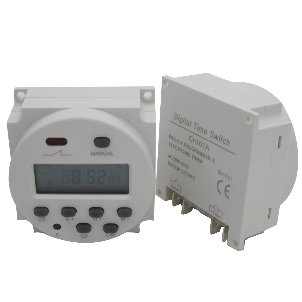 

CN101A AC 220V 12V 24V Digital LCD Power Timer weekly 7days Programmable Time Switch Relay 8A TO 16A TIMER 10A CN101 mini
