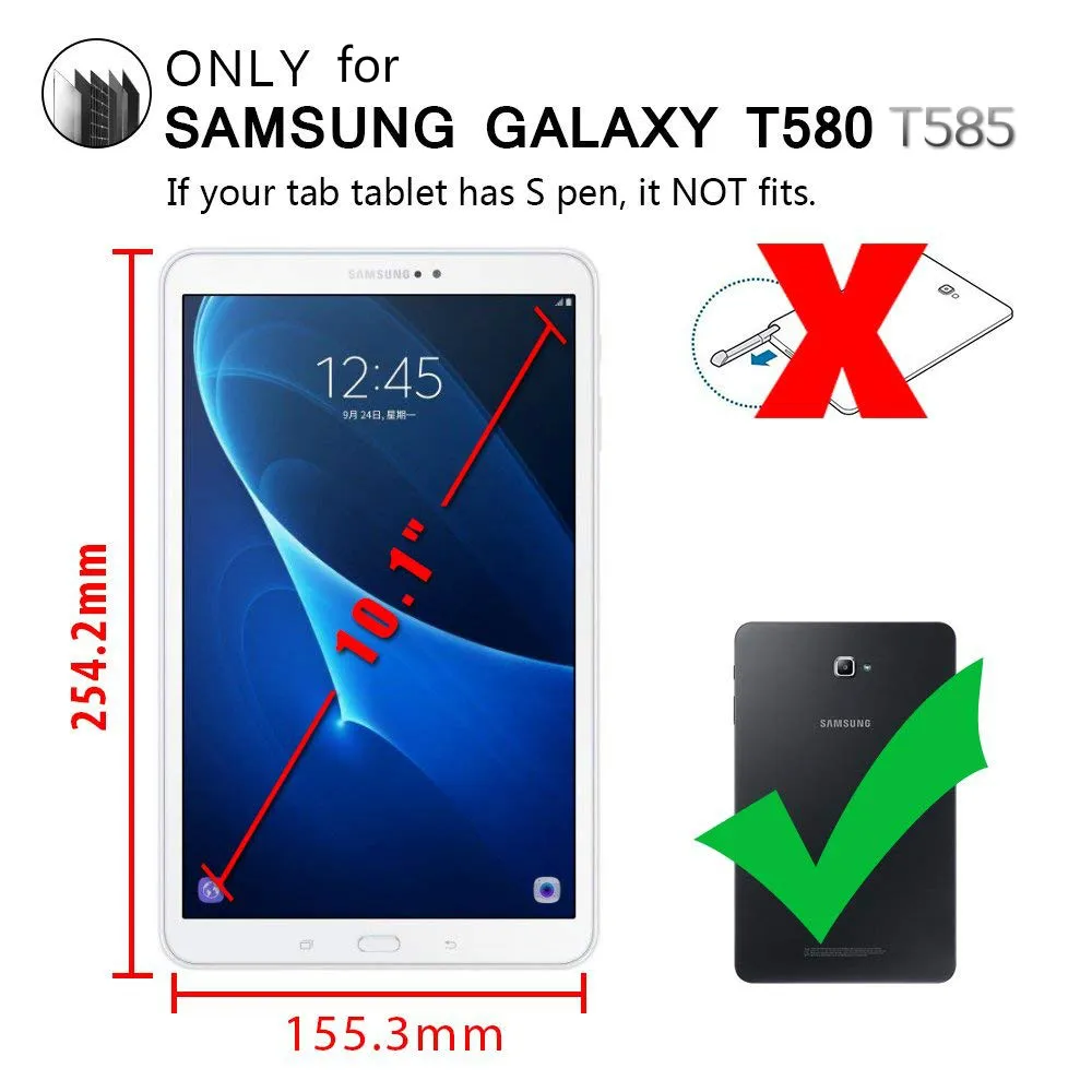 9H Защита экрана для Samsung Galaxy Tab A A6 10 1 2016 закаленное стекло дюймов SM-T580 SM-T585 планшета