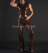 new sex products sexy lingerie Men Suits Latex sleeveless lacing Suit Catsuit Bib Pants Catsuits jumpsuit Fetish costume Uniform