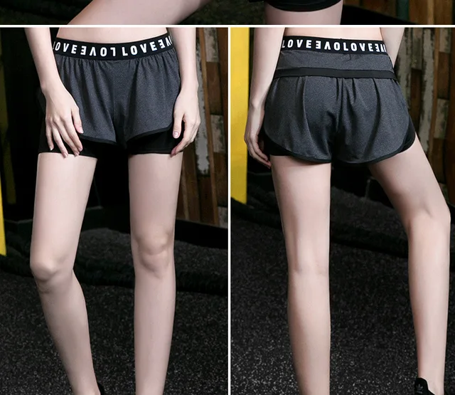 Quick Dry Two in One Running Yoga Work Out Short with Compression Tights Breathable Running Shorts