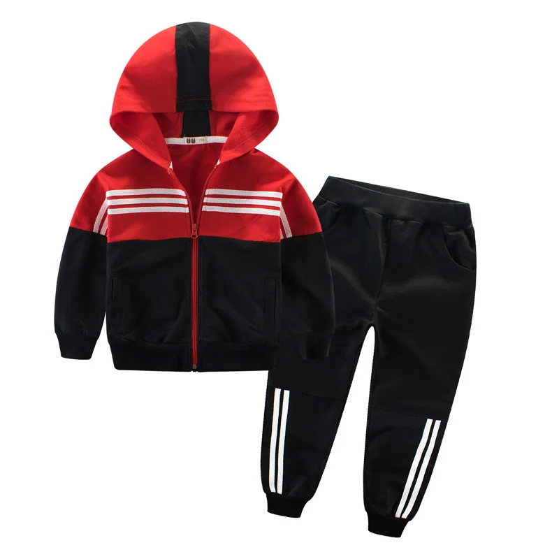 Roupas de Esportes Terno para Meninos e Meninas com Capuz Crianças Outwears Manga Longa Meninos Conjunto Casual Treino Mod. 260850 6 Crianças roupas de esportes terno para meninos