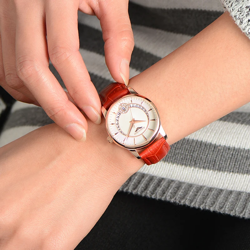 

Watch Women Quartz-watch GUANQIN Genuine Fashion Temperament Diamond Ladies Watch Waterproof Belt Fashion Watches Wristwatches