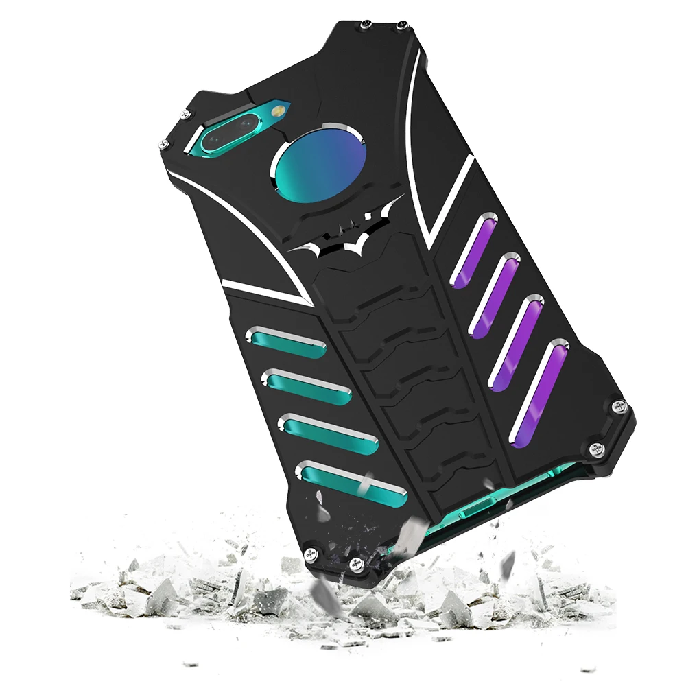 

Aluminum Metal Phone Back Cover For Huawei Honor 10 Case Armor Batman Shockproof Protective Shell Frame Black Cases For Honor10