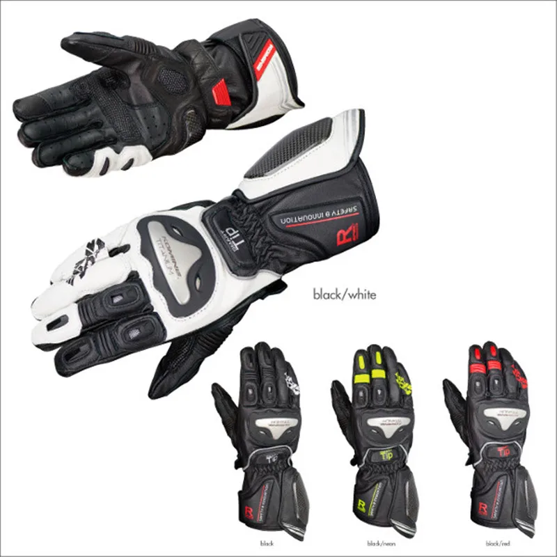 

2019 GK169 motorcycle genuine leather gloves Long section ride titanium alloy glove high quality Racing cross-country anti-drop