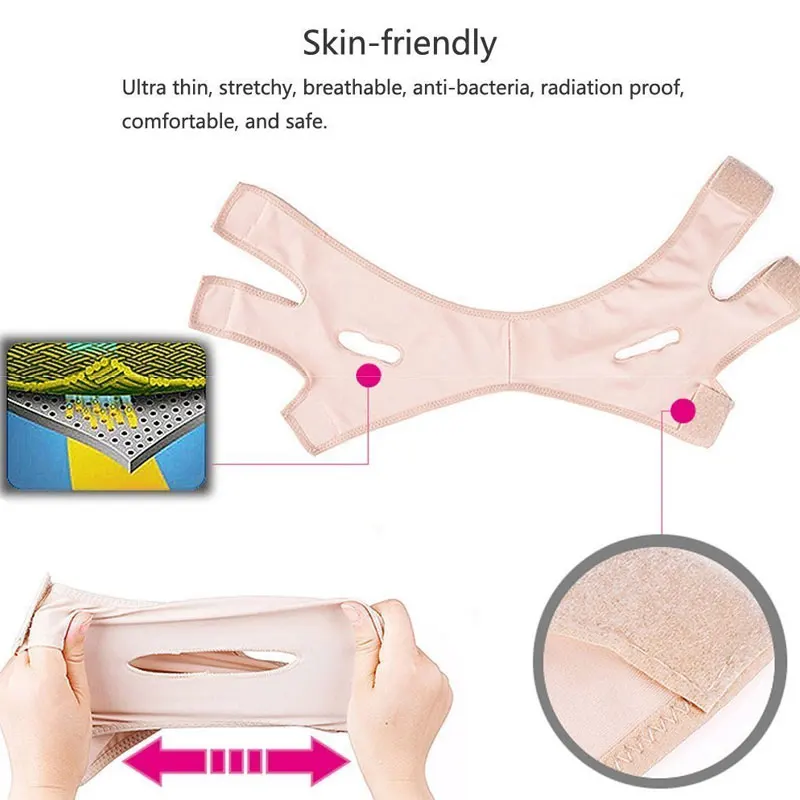  1Pcs Wrinkle V Face Chin Cheek Lift Slimming Belt Face Mask Bandage Ultra-thin Strap Brand Slim Pat