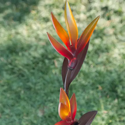 Light Control Led Solar Lights Bird Of Paradise Plastic Flowers Light Control Led Solar Lights Bird Of Paradise Plastic Flowers Inserted Outdoor Garden Ed System