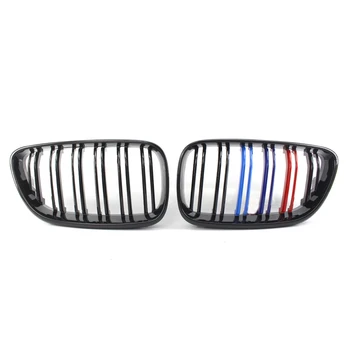 

Car Front Hood Kidney Grille Decoration Glossy Black M-color Auto Bonnet Grill For BMW 2 Series F22 F23 2014~2018 Racing Grills