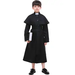 Новый костюм для маскарада на Хеллоуин, костюм Иисуса Христа, костюм для мальчиков и девочек, черные, сексуальные, Nun халаты