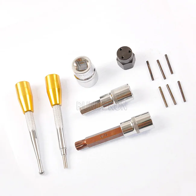 RUNDERON Euro 3 Common Rail Injector Disassembly Assembly Repair Tools Kit for Denso With Three-claw Wrench RDL038