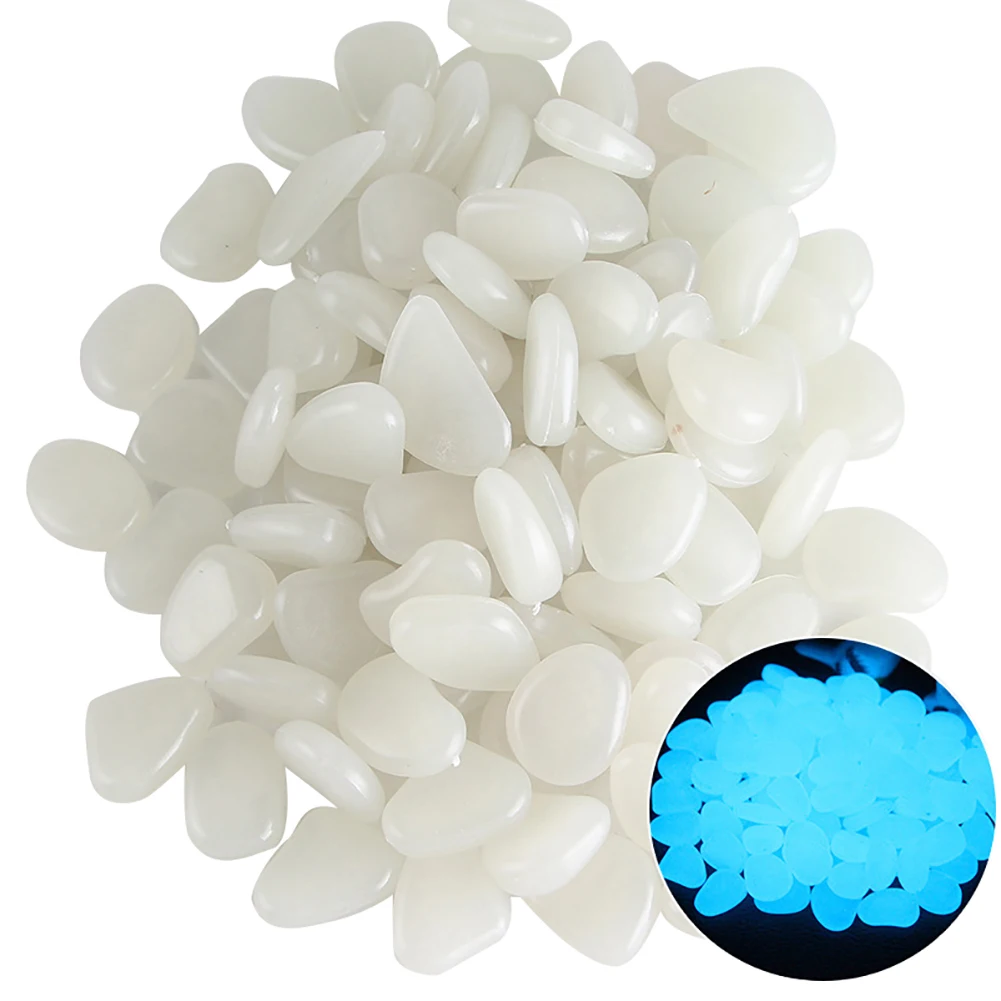 10Pcs Glow in the Dark Garden Pebbles Glow Stones Rocks for Walkways Garden Path Patio Lawn Garden Yard Decor Luminous stones