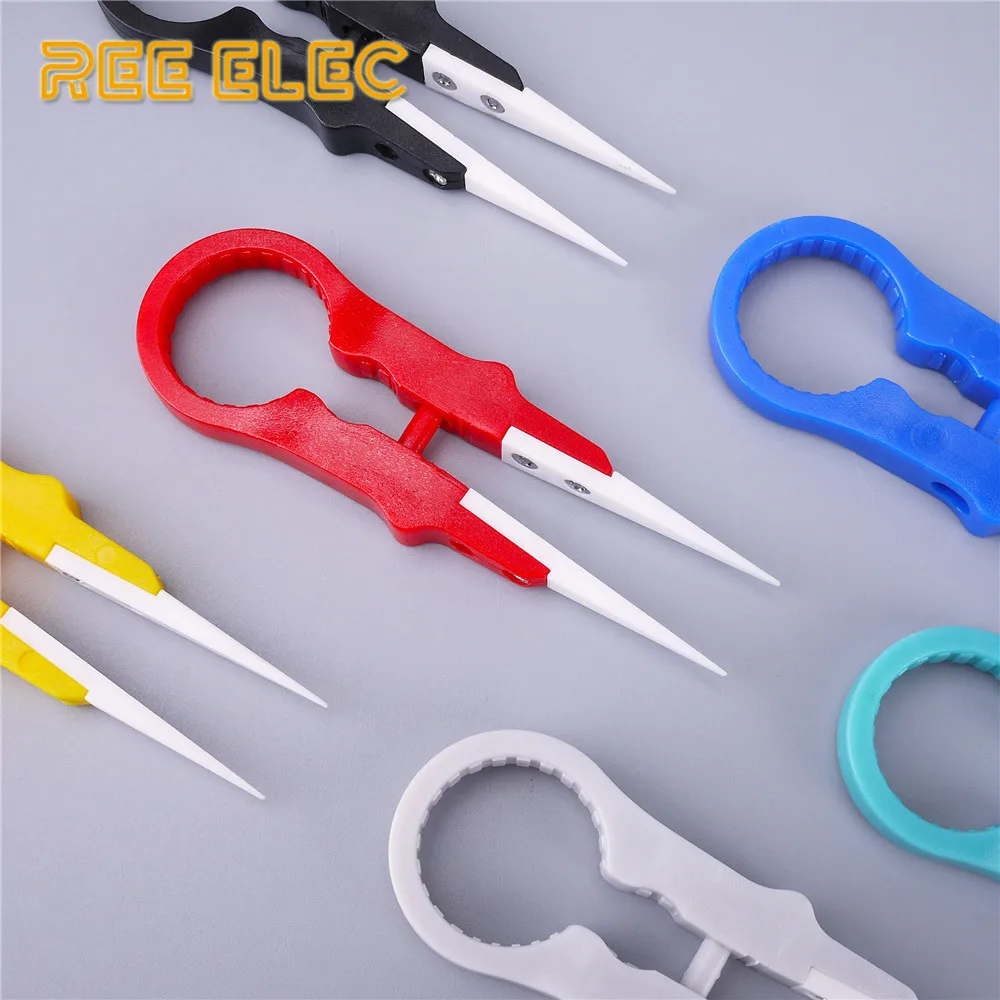 REE ELEC Ceramics Tweezers Electronic Cigarette Accessories For RDA RTA Atomizer font b Vape b font