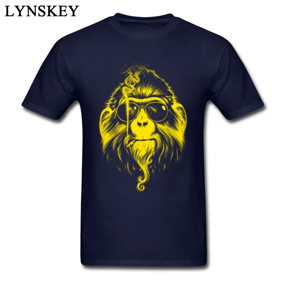 Men Funny 3D Printed Tops Tees Printing Round Collar Summer/Autumn Pure Cotton T-shirts Leisure Short Sleeve Clothing Shirt Smoke Em If You Got Em (Yellow) navy
