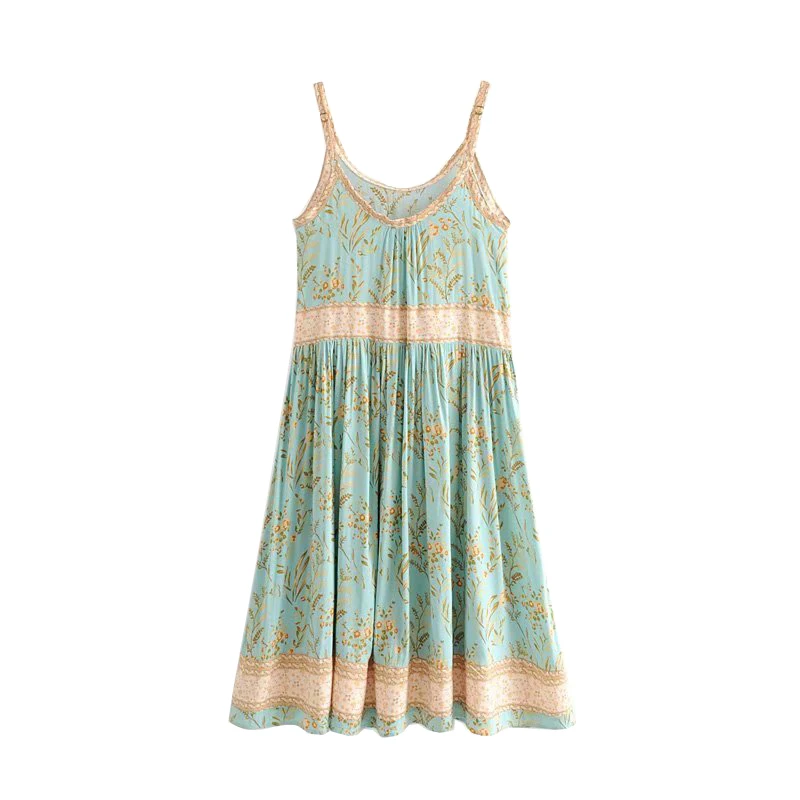 

GYPSY Boho Chic Summer Vintage Floral Print Strap Mini Dress Women Fashion Sleeveless Backless Beach Dresses Vestidos Mujer