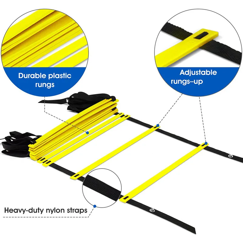 6 M 12-Rung подвижность лестницы скорость лестницы футбольная команда футбольная скорость тренировка выносливости спортивное оборудование тренировки с сумкой для переноски