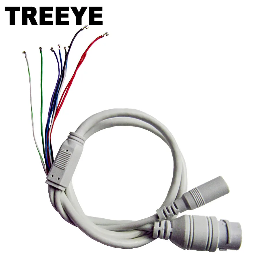 

Waterproof Network IP cameras PCB module Cable, RJ45 & DC connectors, with white Terminlas
