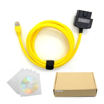 

10pcs Free Shiping ESYS 3.23.4 V50.3 Data Cable For bmw ENET Ethernet to OBD2 Interface Data E-SYS ICOM Coding for F-serie