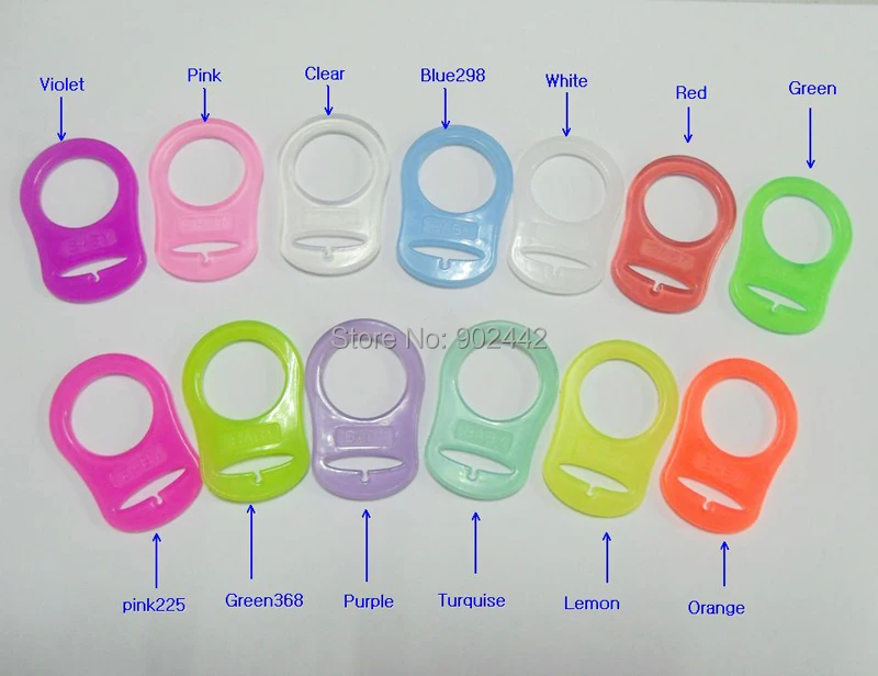 New Arrival 1000 PCS Silicon Pacifier Holder for Baby, Food Grade Silicon Pacifier Ring 13
