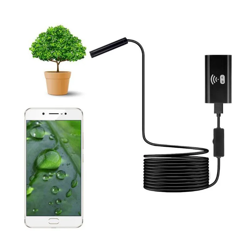 Wireless WiFi Endoscope 720P HD 8mm Pipe Endoscope Camera Wifi Outdoor 2M Hard Cable USB Endoscope Camera Android iPhone Camera