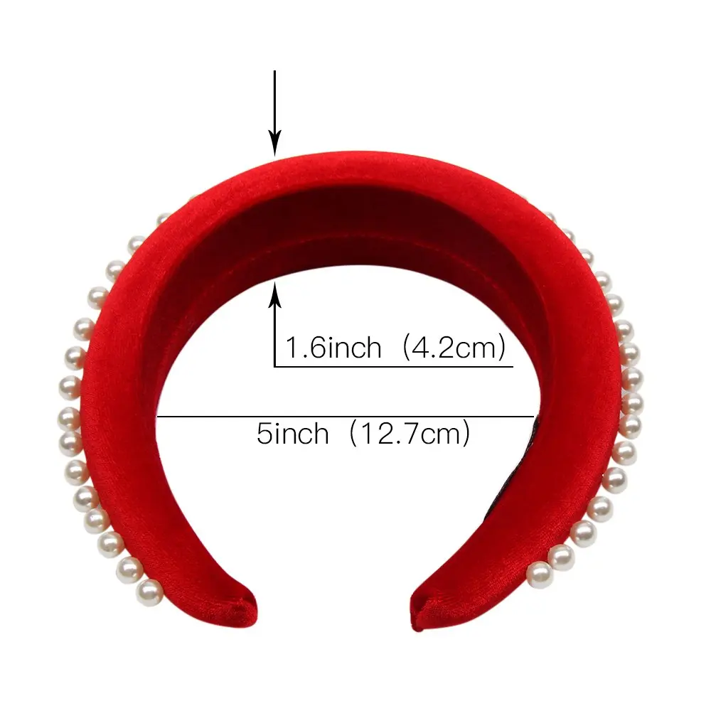 Xugar аксессуары для волос с жемчугом с подкладкой, ободки для женщин, бархатные повязки на волосы для девушек, одноцветная повязка на голову, обруч для волос
