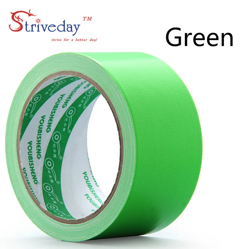 60 мм в ширину и 10 метров цветная тканевая основа лента односторонняя сильная Водонепроницаемая без следа высокая вязкость ковер лента Diy Украшение - Цвет: Green