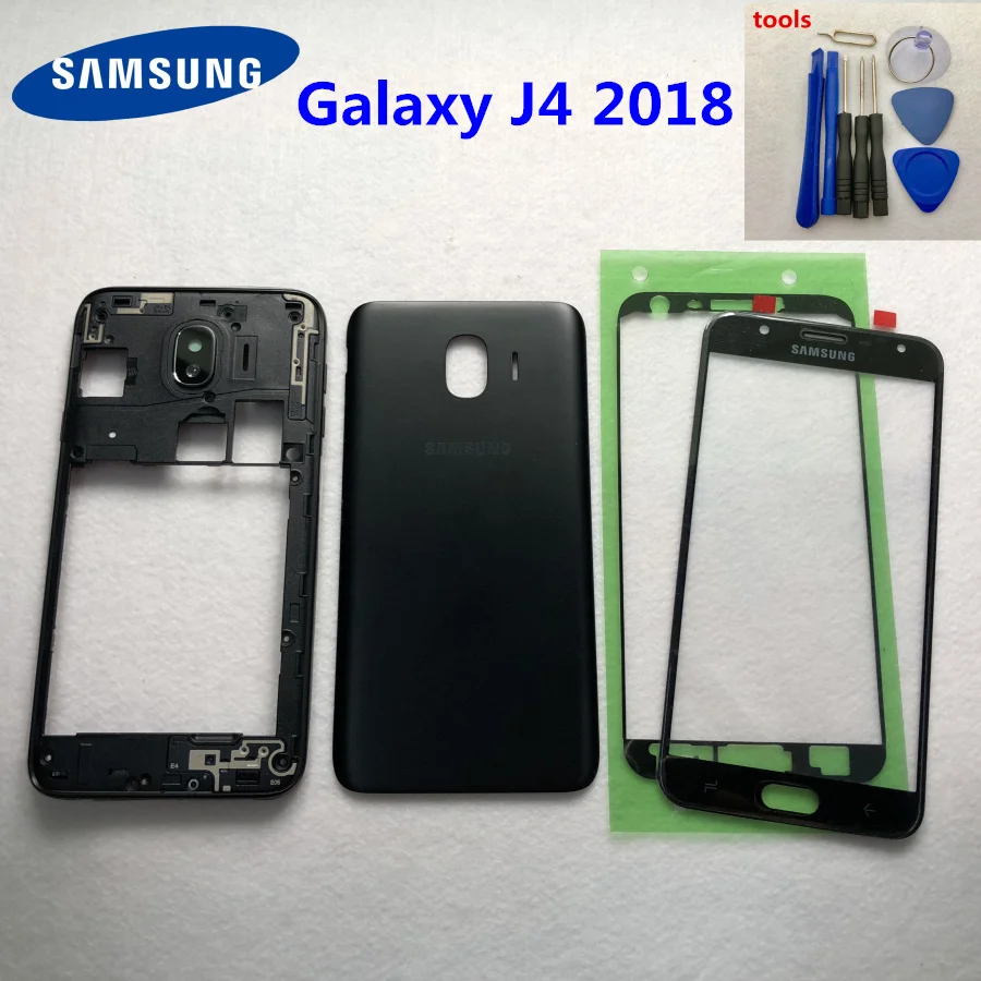 

For Samsung Galaxy J4 2018 J400 J400G/DS J400H J400F Original Full Housing Back Battery Rear Cover + Middle Frame+ Front Glass