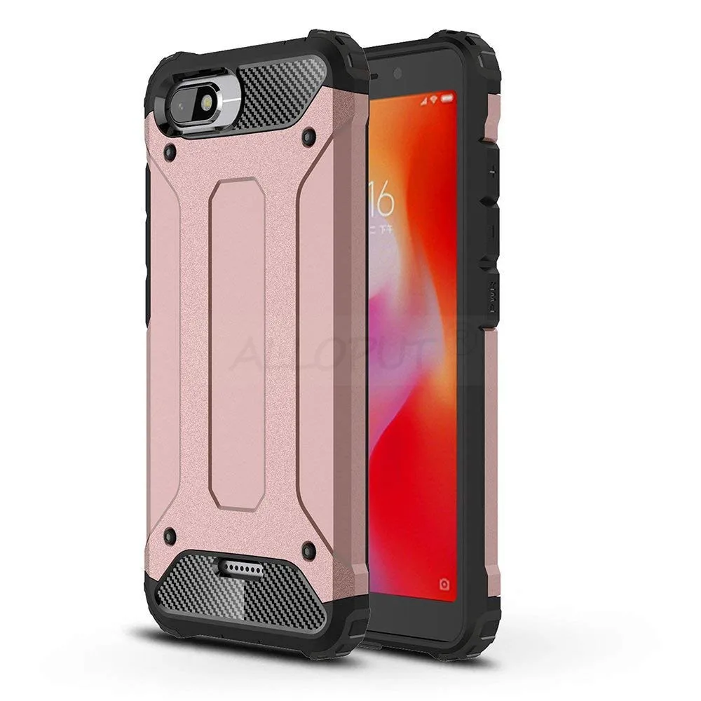 Armor Shockproof Case for Redmi 7 Note 7 6A Case Rigid Plastic Silicone PC Rugged Case Xiaomi Redmi 6A 7 Note 7 8 Pro Back Cover